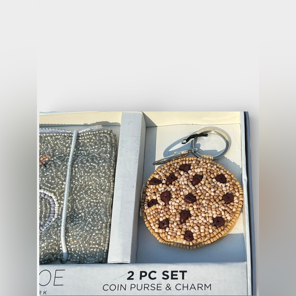 Rachel Zoe 2pc Beaded Coin Purse & Charm Set - Picture 3 of 4